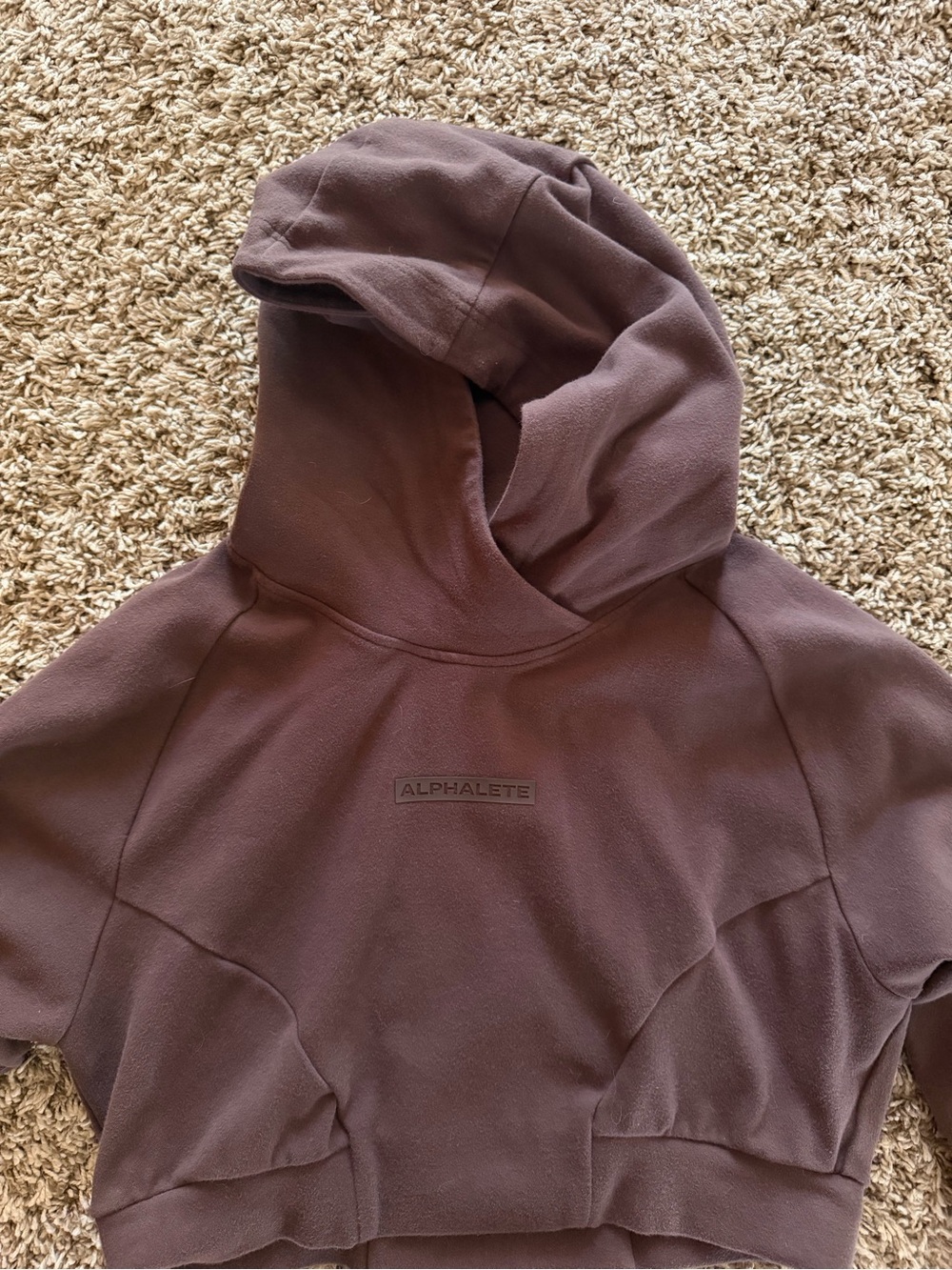 Women’s Alphalete Brown Cropped Hoodie